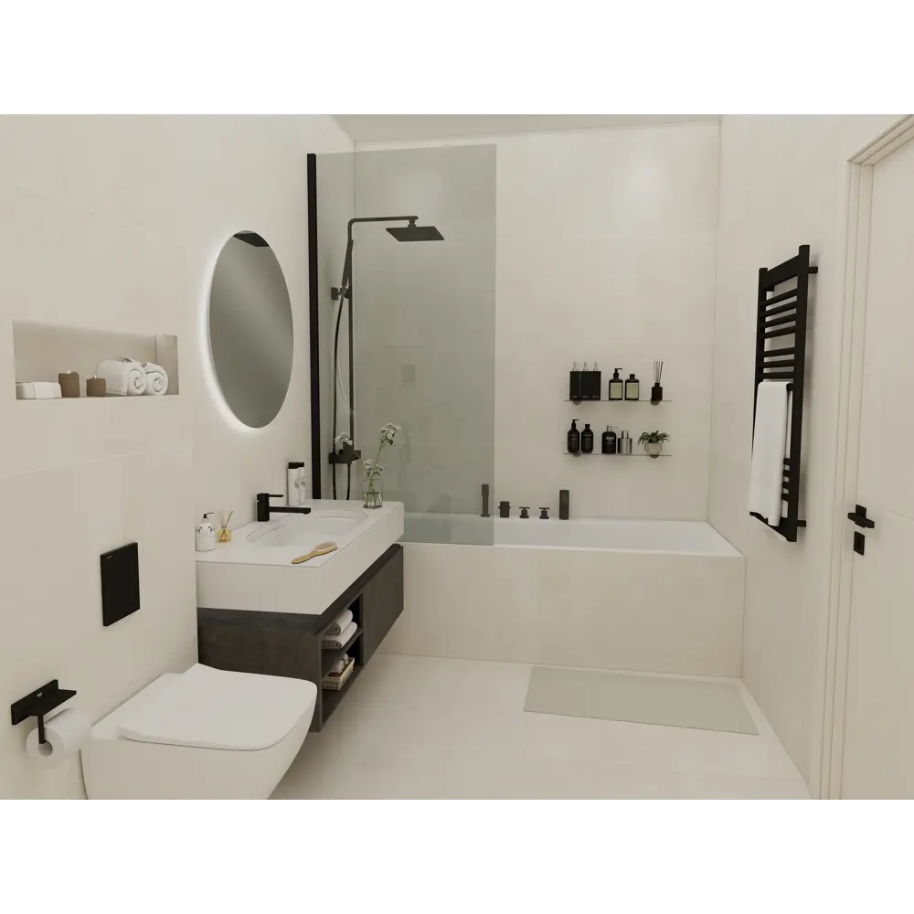 Глазурованный керамогранит Duna Cemento Blanco Carving 60x120 см 1.44 м² матовый цвет белый Сemento Blanco STLM-2092757 - Вид №2