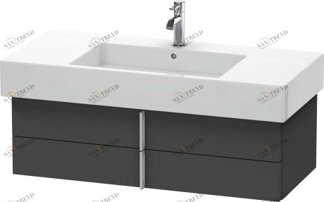VE621404949 Vero Тумбочка подвесная Графит матовый, декор Duravit