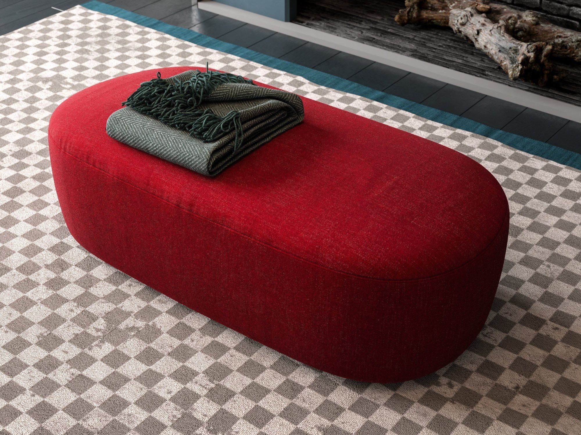 Прямоугольный пуф из ткани Liu Jo Living Collection ARCH-00036135 - Вид №3