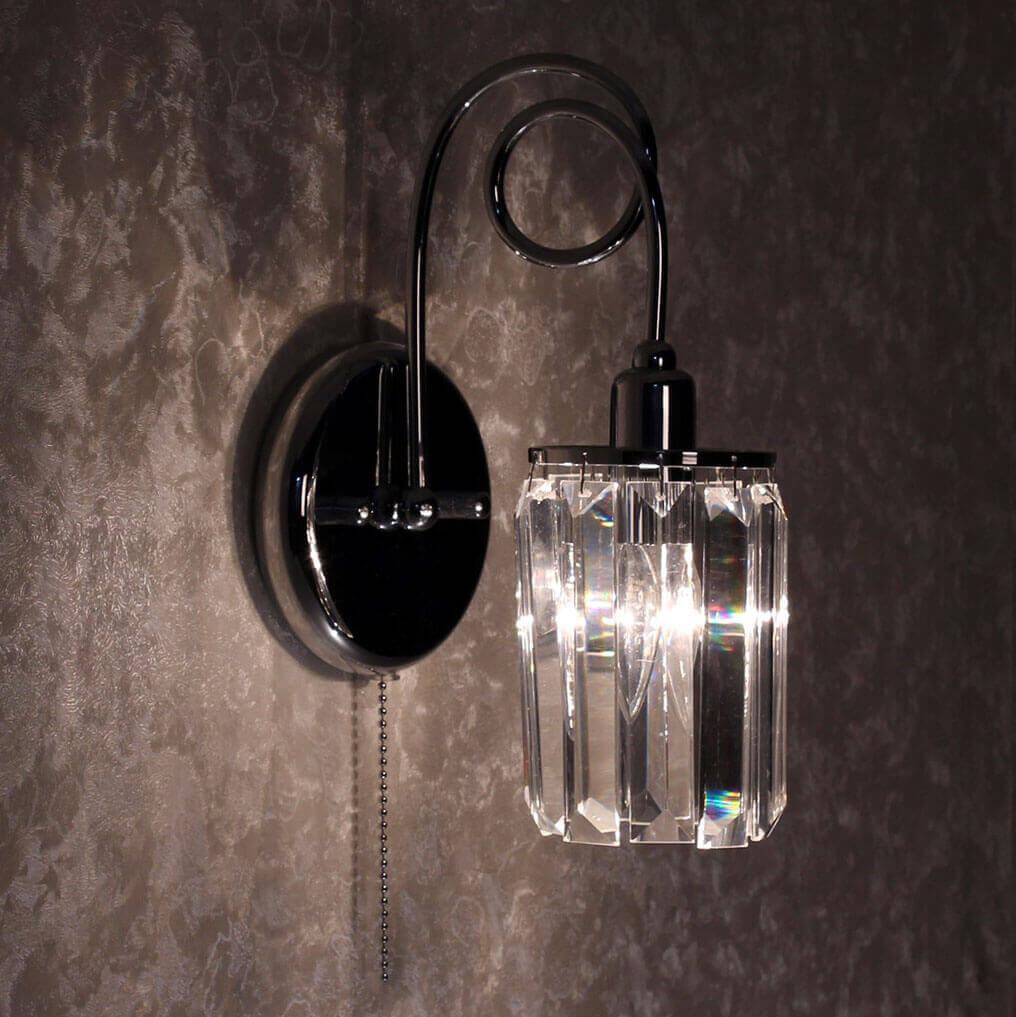 Бра хрустальное хром "Синди" CL330311 CITILUX СИНДИ ХРОМ 00-3928023 Прозрачный;хром  - Вид №1