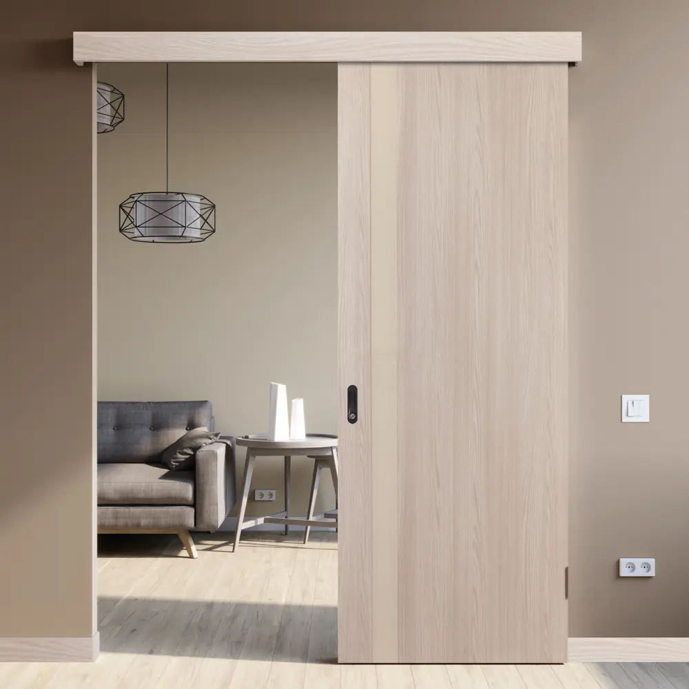 Дверь межкомнатная со стеклом Мирра 80x200 см Hardflex цвет ясень бора с замком и петлями 82672898 STLM-2044483 МАРИО РИОЛИ  - Вид №7