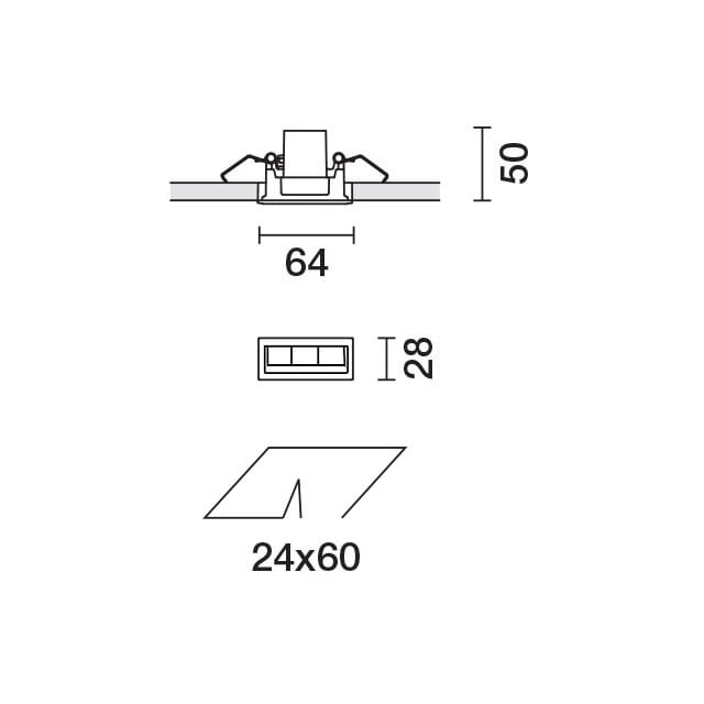 Алюминиевая встраиваемая настенная шайба для столешниц iGuzzini Laser Blade XS ARCH-00056649 - Вид №11