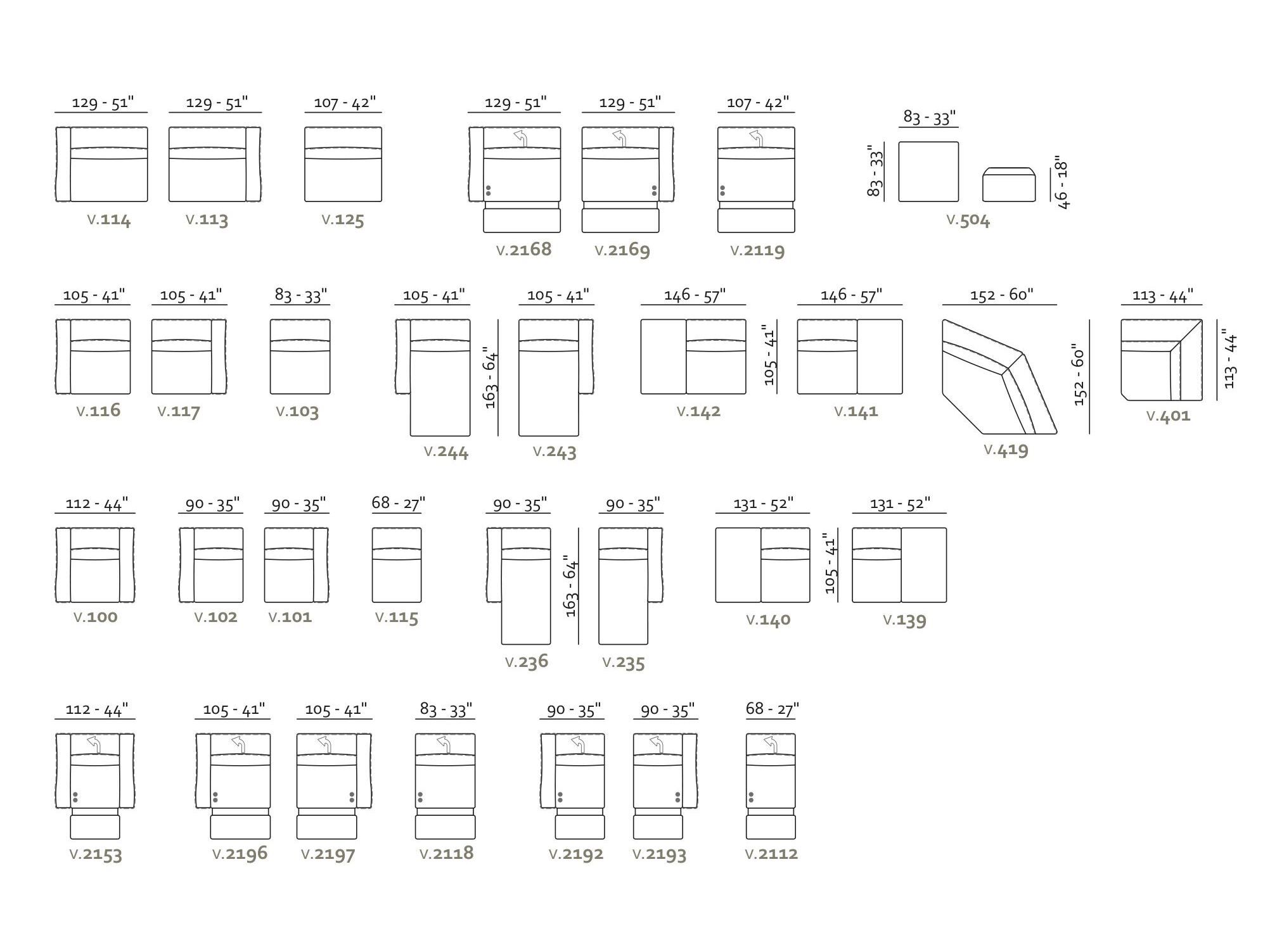 Кожаный модульный диван Max Divani Pierre ARCH-00122685 - Вид №5