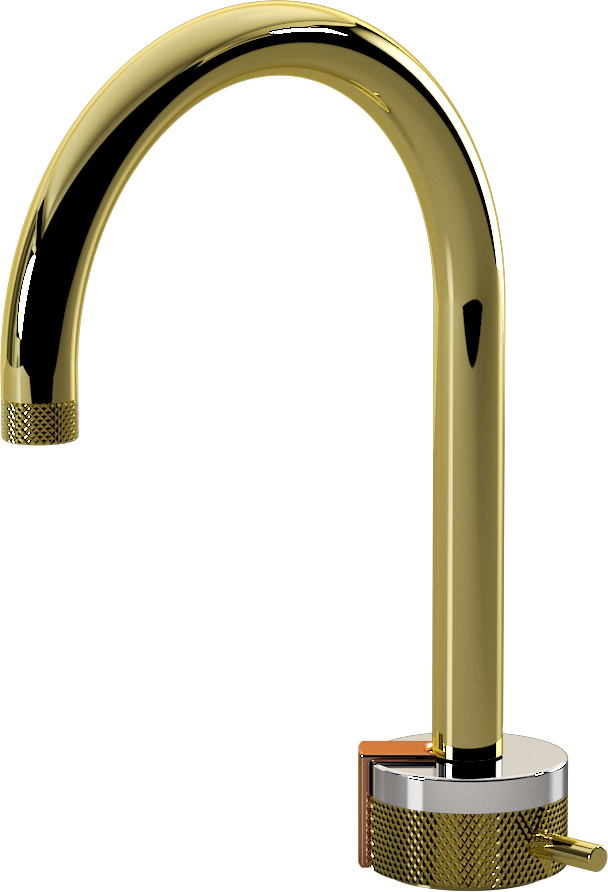 E-11502-R1PC-L2RG-PB Однорычажный прогрессивный смеситель для раковины - излив 16см GRAFF MOD+