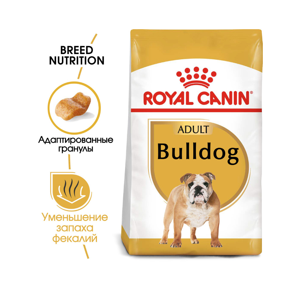 Т0023111 Корм для собак Bulldog для породы английский бульдог старше 12 месяцев сух. 12кг ROYAL CANIN  - Вид №1