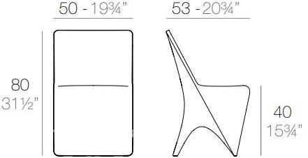 VONDOM Стул из полиэтилена Sloo sun-id-1441136 - Вид №6