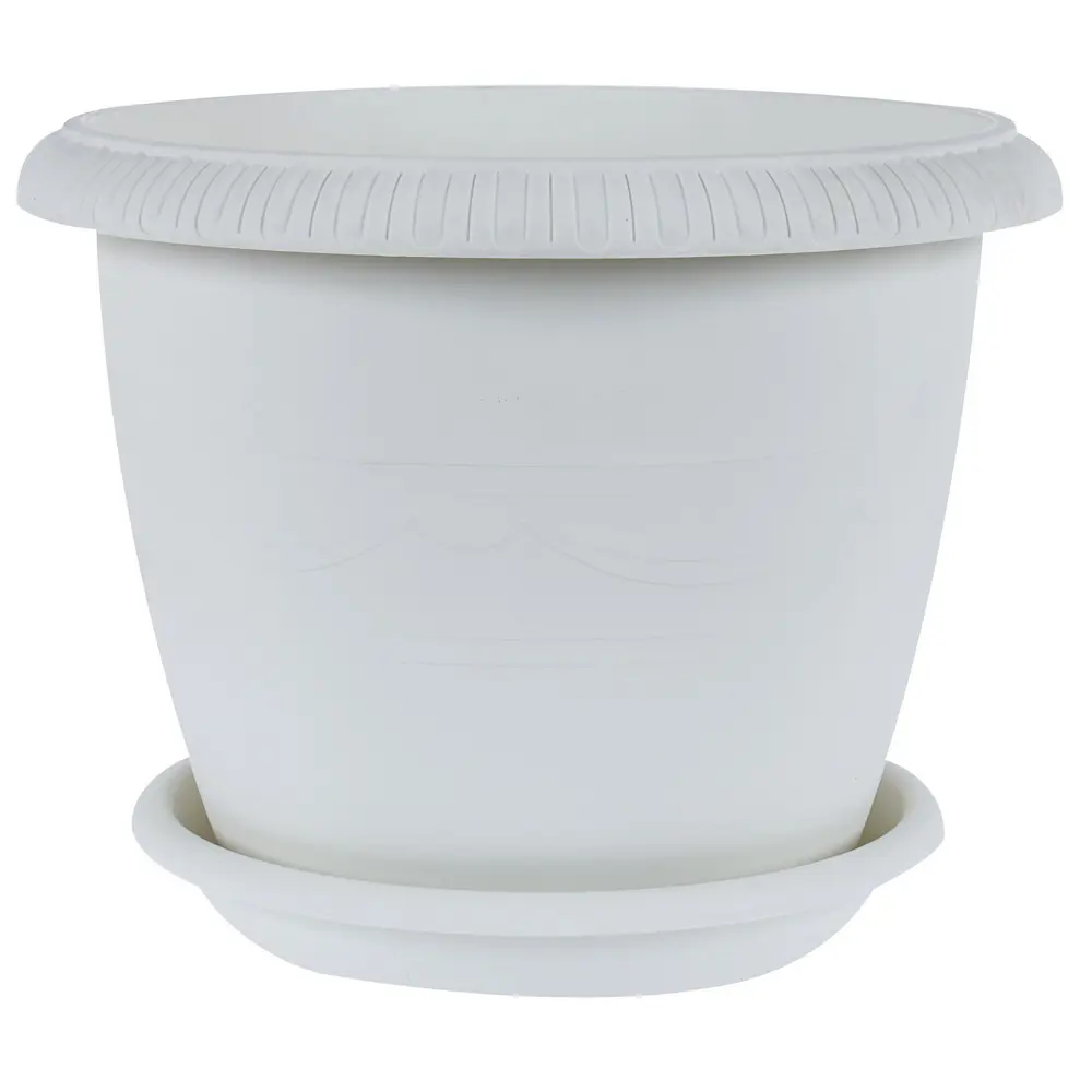 ТЕК.А.ТЕК Горшок Le Jardin серый с орнаментом для комнатных растений 11951944 Жардин STLM-0001633