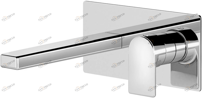 Fir Italia Смеситель для раковины настенный из латуни с тарелкой Doda 67 6710108