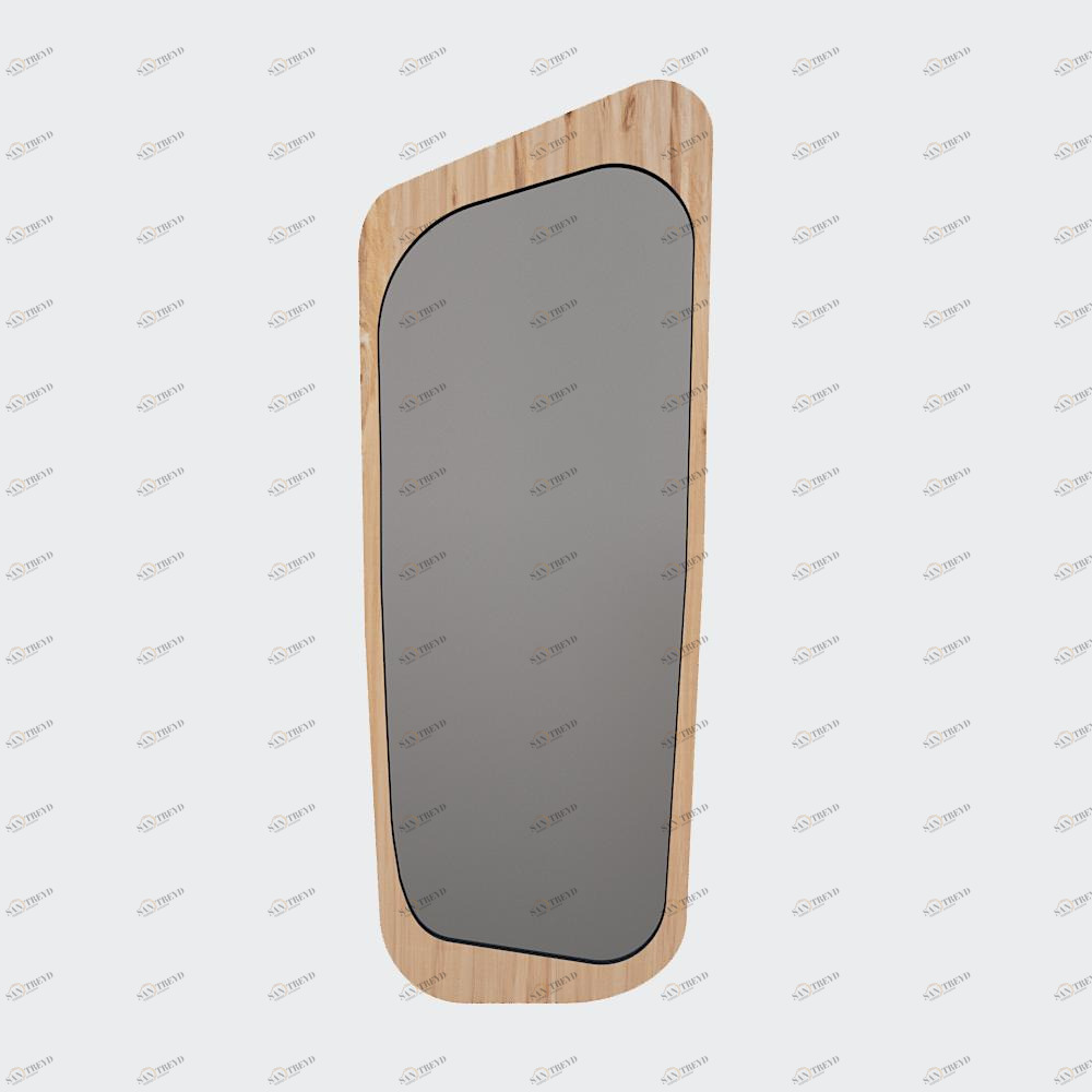 Зеркало настенное большое темно-серое шпон Woodi WOODI ДИЗАЙНЕРСКИЕ 00-3966344 Серый 