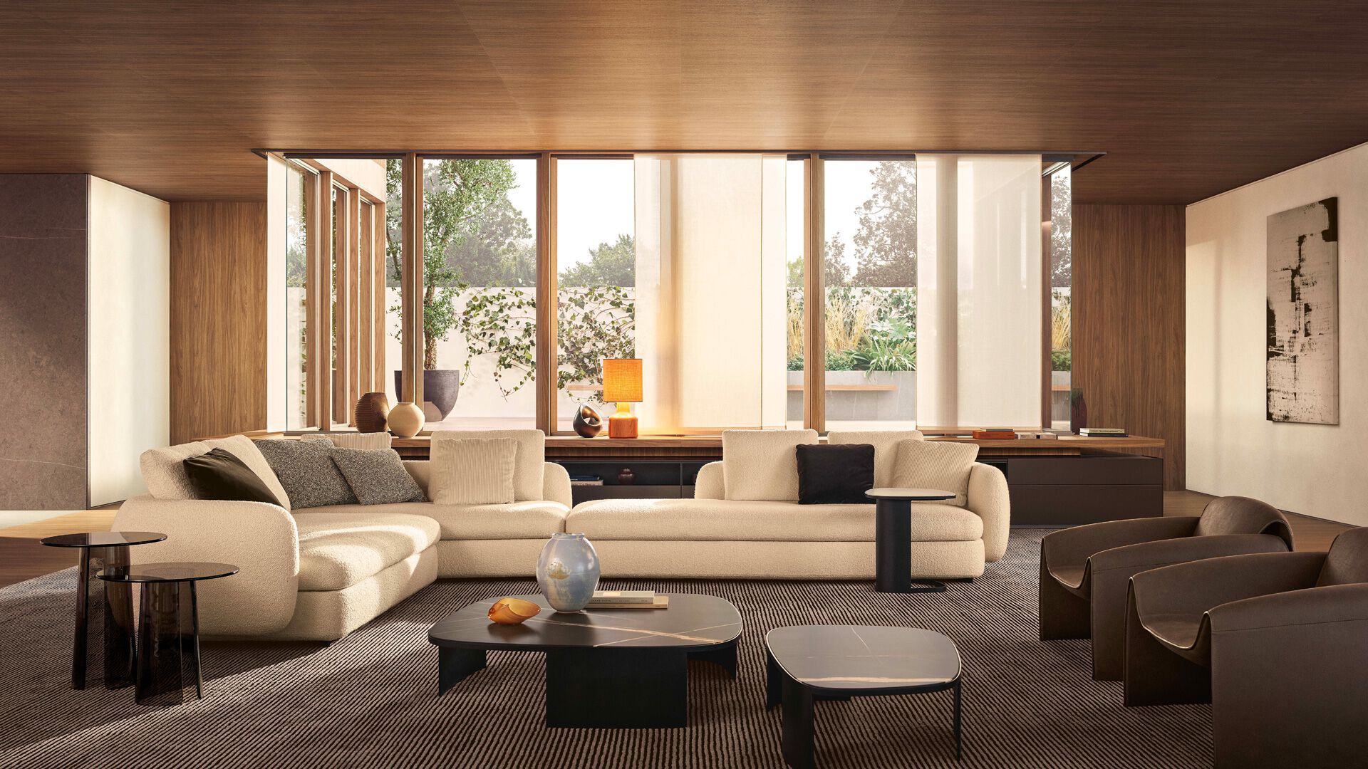 Тканевое кресло с подлокотниками Poliform LE CLUB ARCH-00045910 - Вид №1