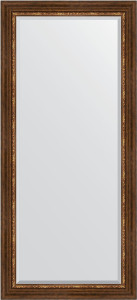 BY 3595 Зеркало с фацетом в багетной раме - римская бронза 88 mm EVOFORM Exclusive