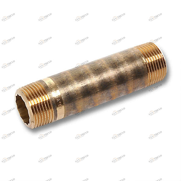 25232120R SANHA 523 удлиненный ниппель, латунь 2x120 мм 