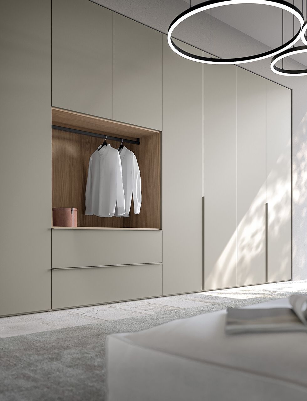 Секционный шкаф с деревянной отделкой canvas Adok ателье ARCH-00023626 - Вид №2