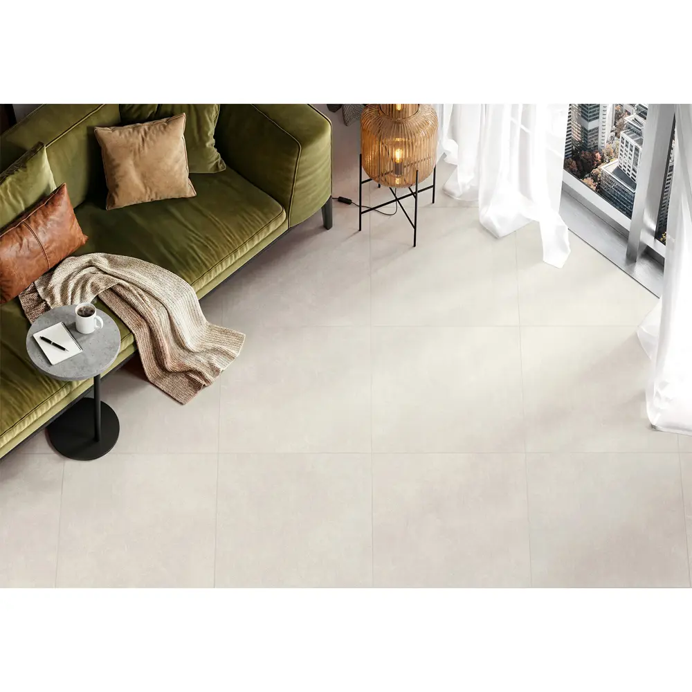 Глазурованный керамогранит Alma Ceramica Beton Evo 40 60x60 см 1.8 м² матовый цвет бежевый 89458934 STLM-2015130