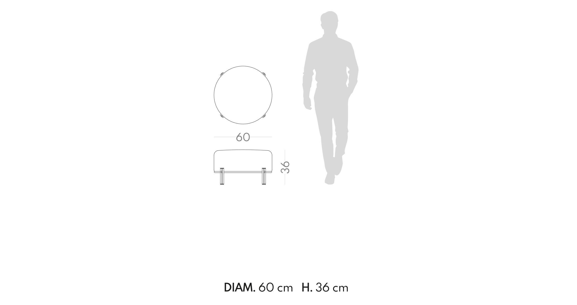 Круглый пуф из ткани PRADDY Natur ARCH-00043791 - Вид №4