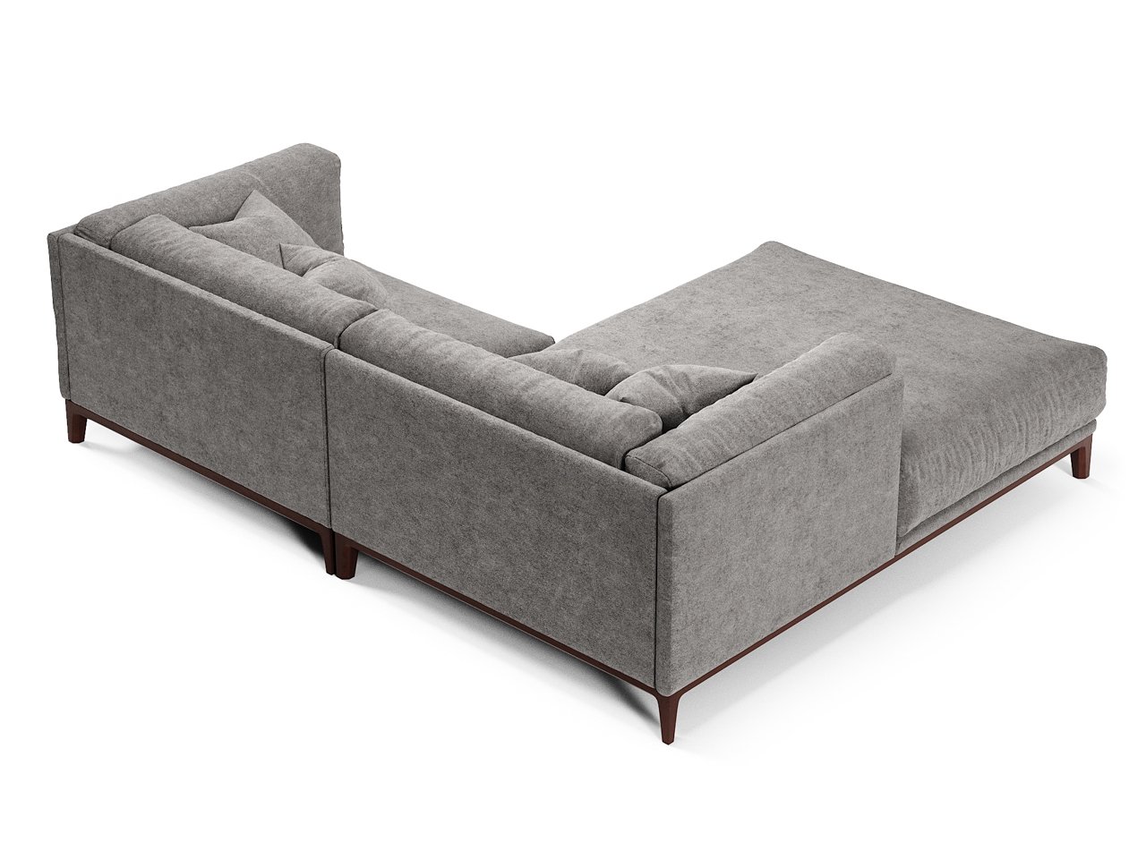 Диван Case угловой серый шенилл THE IDEA ДИЗАЙНЕРСКИЕ 210529 Серый  - Вид №3