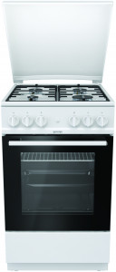 GI5121WH Газовая плита / 85х50х60, газовая, электроподжиг, гриль, 68 л, белый Gorenje