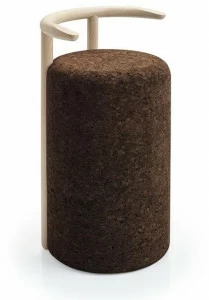 BlackCork Высокий табурет из пробки с подлокотниками Omega