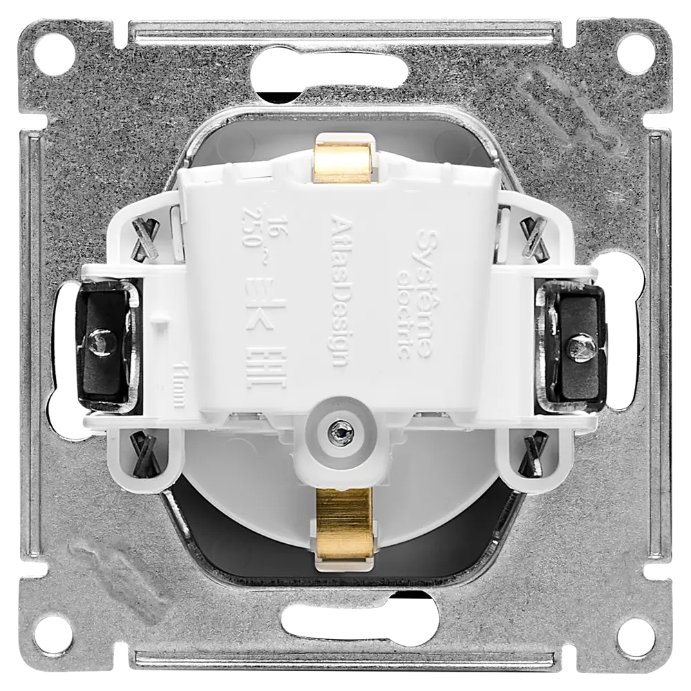 Розетка встраиваемая Systeme Electric AtlasDesign с заземлением цвет жемчужный 89457347 STLM-2017069 - Вид №2