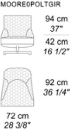 i 4 Mariani Вращающееся кресло в современном стиле из кожи с 4-мя спицами и подлокотниками. Moore sun-id-1503232 - Вид №5
