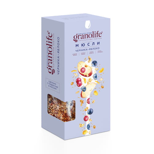 Мюсли Черника-Яблоко Granolife 400 г Santreyd 13363 - Вид №1