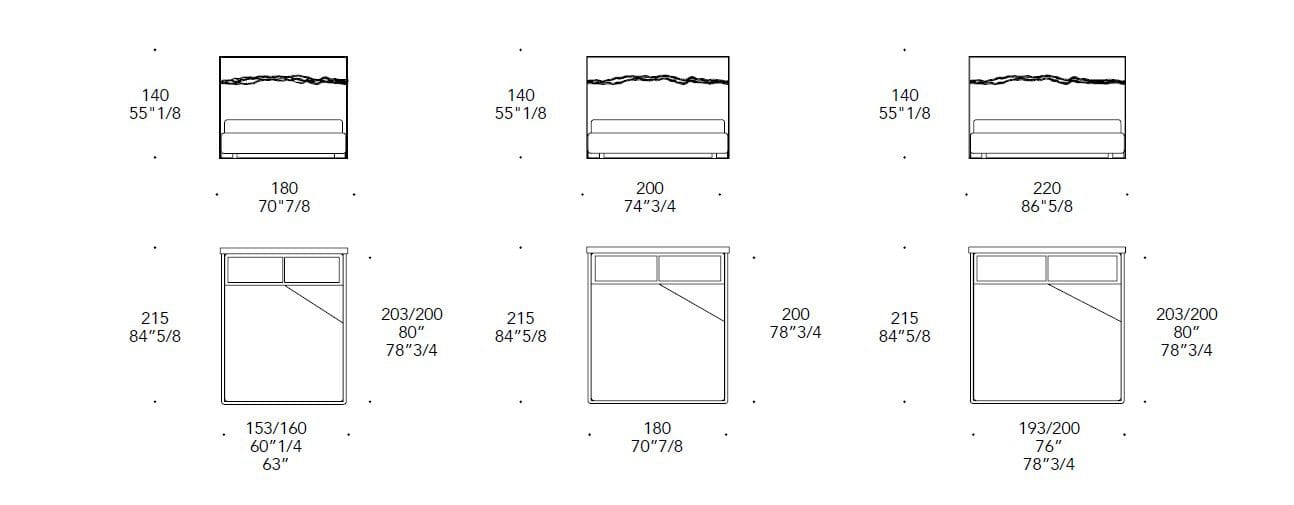 Кожаная двуспальная кровать с мягким изголовьем REFLEX Impact ARCH-00095670 - Вид №2