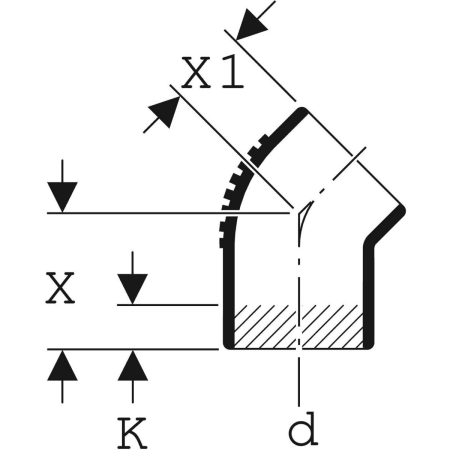 305.450.14.1 Отвод Geberit Silent-db20 Geberit  - Вид №11
