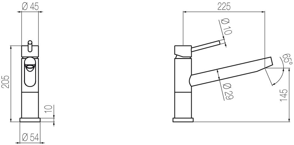 Radomonte Смеситель для кухни на одно отверстие из нержавеющей стали  Cuc97  - Вид №4