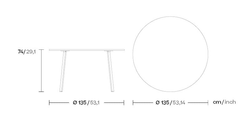 Алюминиевый круглый садовый стол Kettal деревня ARCH-00061191 - Вид №4