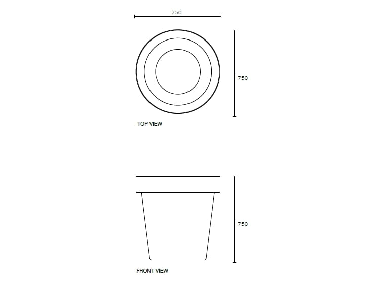 Круглый бетонный плантатор SIT BASIC ARCH-00146826 - Вид №8