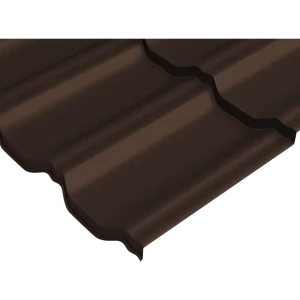 Металлочерепица 0.5 мм ГОСТ 720x1180 мм RAL 8017 коричневый