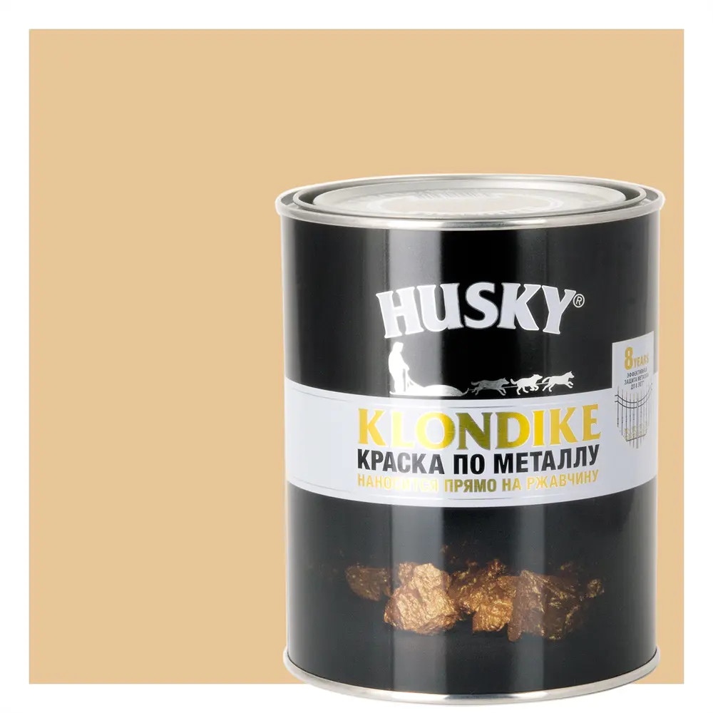 Краска по металлу Husky Klondike глянцевая цвет бежевый 0.9 л RAL 1014 STLM-2080935