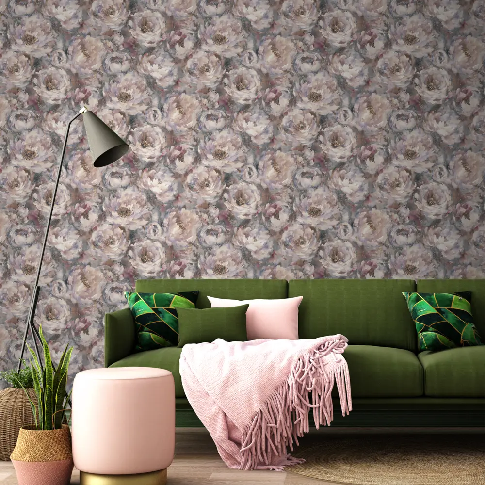 Обои флизелиновые Inspire Peony светло-бежевые 1.06 м Fossil 4 83617733 STLM-2148307 - Вид №2