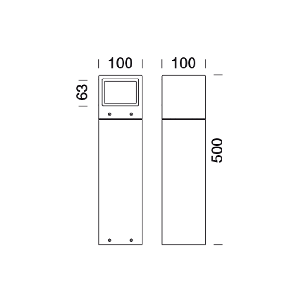 1050662 Мобильный светильник Platek MINI ONE Paletto  MINI ONE Bollard H. 500 mm - LED 4000K 2 Openings  - Вид №6
