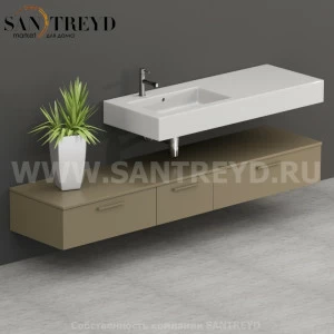 T20552PA2 Столешницы для использования в сочетании с тумбами и открытыми тумбами 205 см бежевая Globo ARREDO WOOD Италия