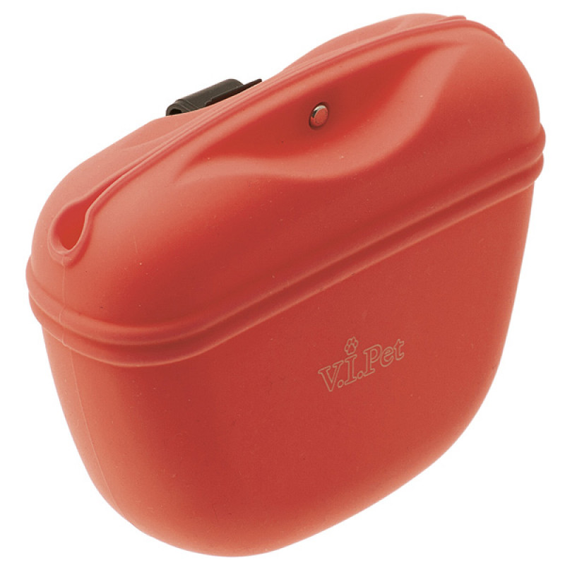 ПР0047681 Сумочка для лакомств силиконовая с магнитным замком (красная) V.I.PET 