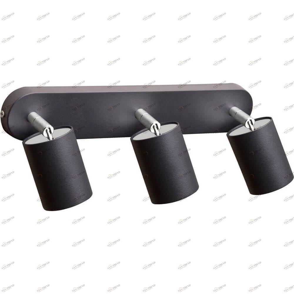 Спот настенный галогеновый на 3 лампы графит Eye Spot 6136 NOWODVORSKI EYE SPOT GRAPHITE 00-3924153 Черный 