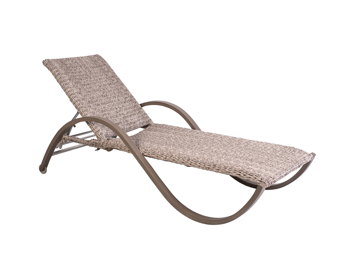 68.00.0393 Bow Twist шезлонг oyster / серый камень Mbm