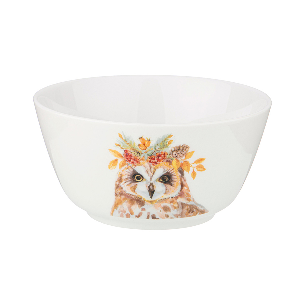 409-145 Посуда фарфоровая Салатник Лесная Сказка (осень) 7.5 см 750 мл Lefard 