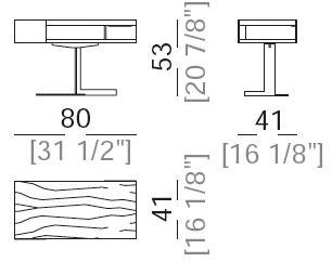 Arketipo Прямоугольный деревянный журнальный столик для гостиной Elas sun-id-1447201 - Вид №6