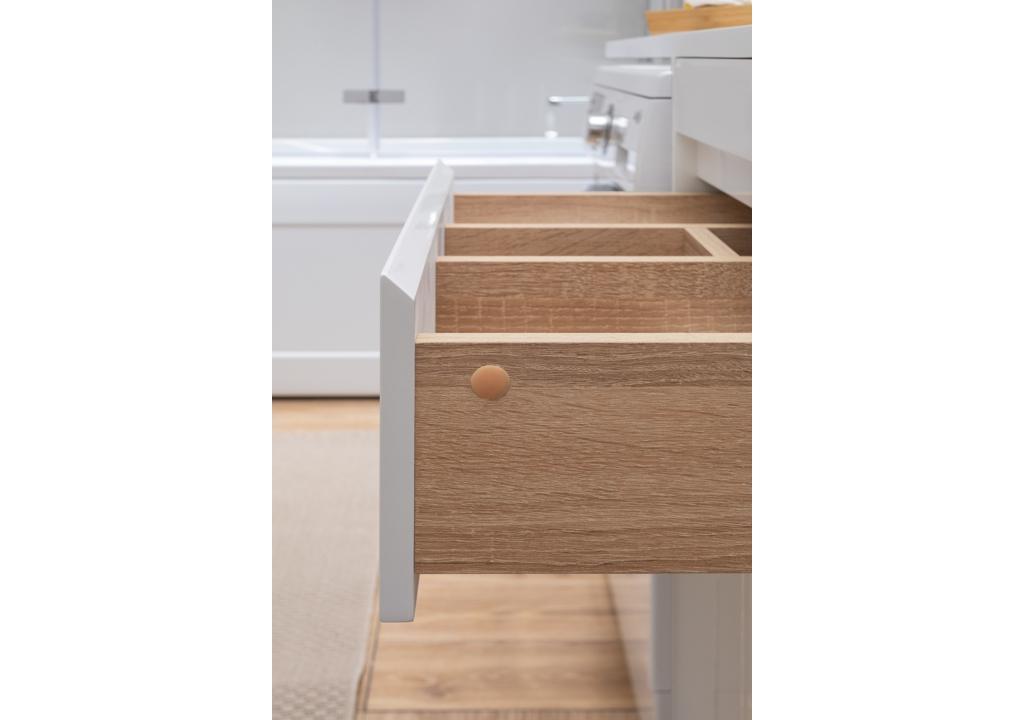 Тумба с раковиной Aquanet Токио 120 R белый (напольная, 1 ящик, 2 дверцы) 0023774500235500 - Вид №19