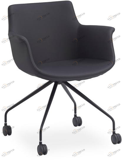 B&T Design Кожаное кресло на эстакаде на колесиках sun-id-1429154