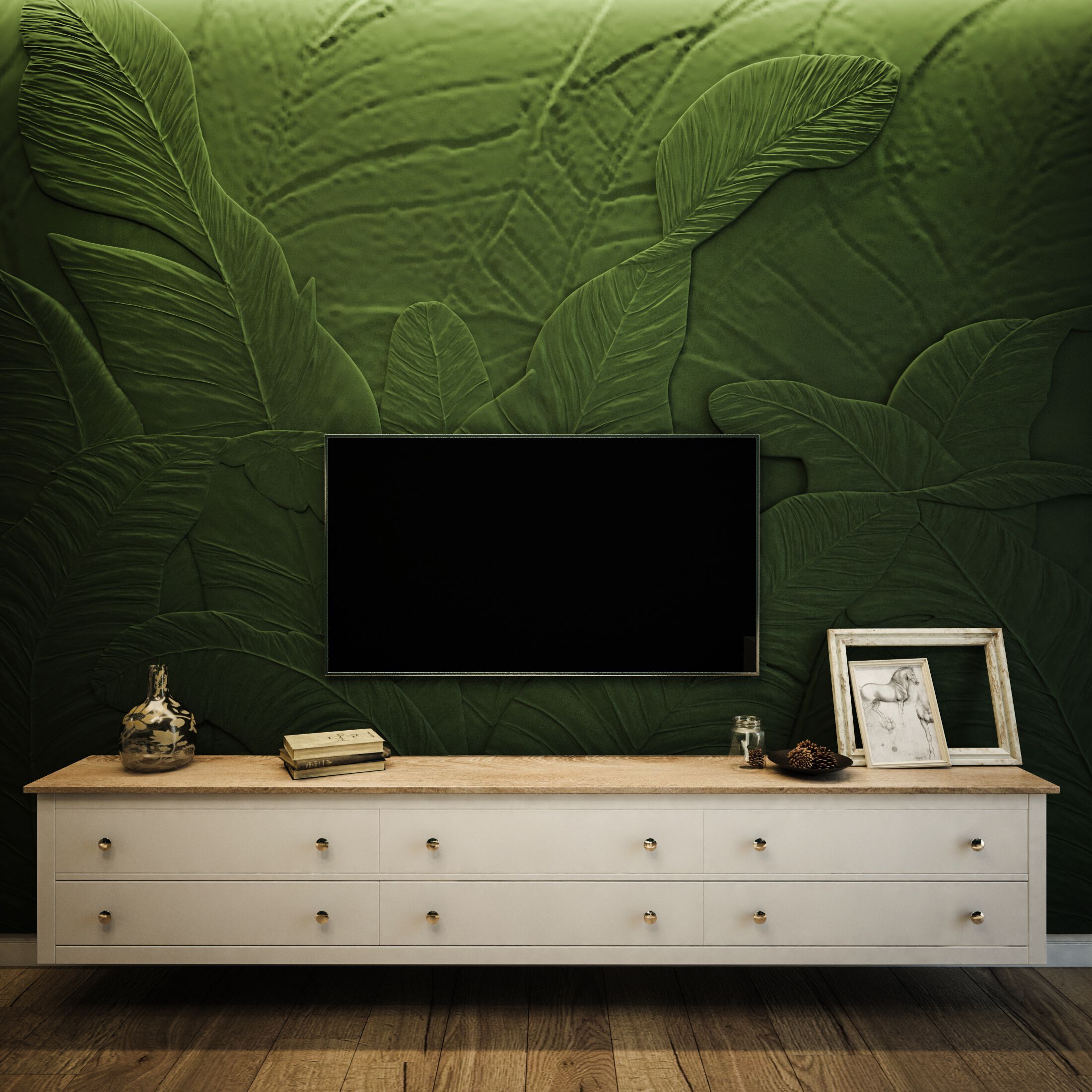 Трехмерная декоративная гипсовая панель WallDeco JUNGLE ARCH-00147134 - Вид №1