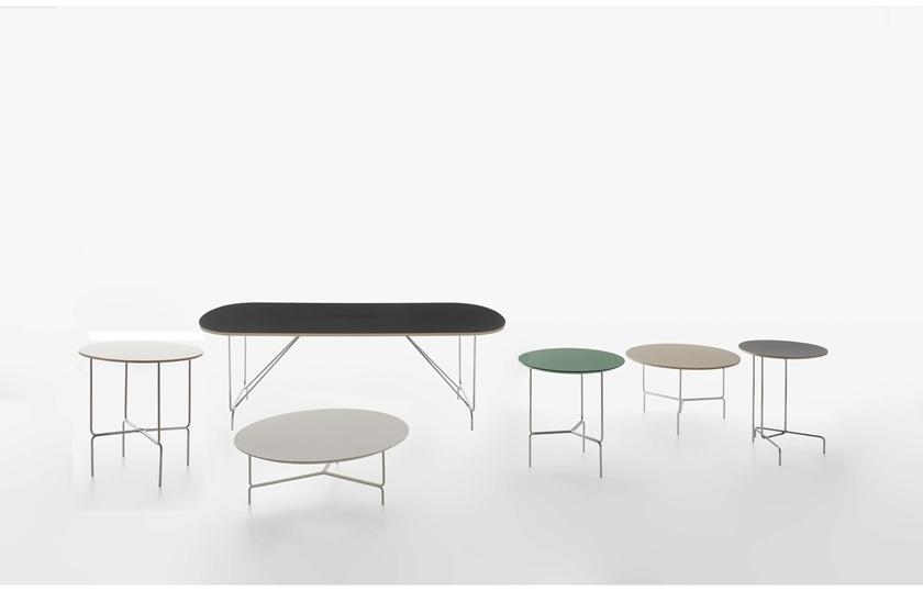 Manerba Круглый деревянный журнальный столик Litta St142f75/st142f90 - Вид №6