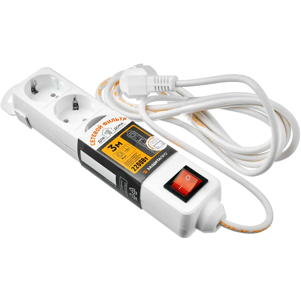 Сетевой фильтр Защита Про с 4 розетками и защитой от перегрузок 82741281 STLM-0035245 - Вид №2
