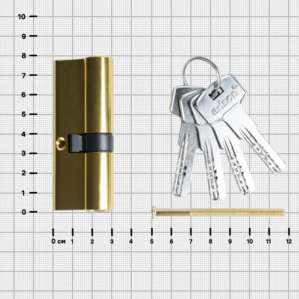Цилиндр EDS-CYL 35x45 мм ключ/ключ цвет латунь EDSON STLM-2115288 - Вид №3