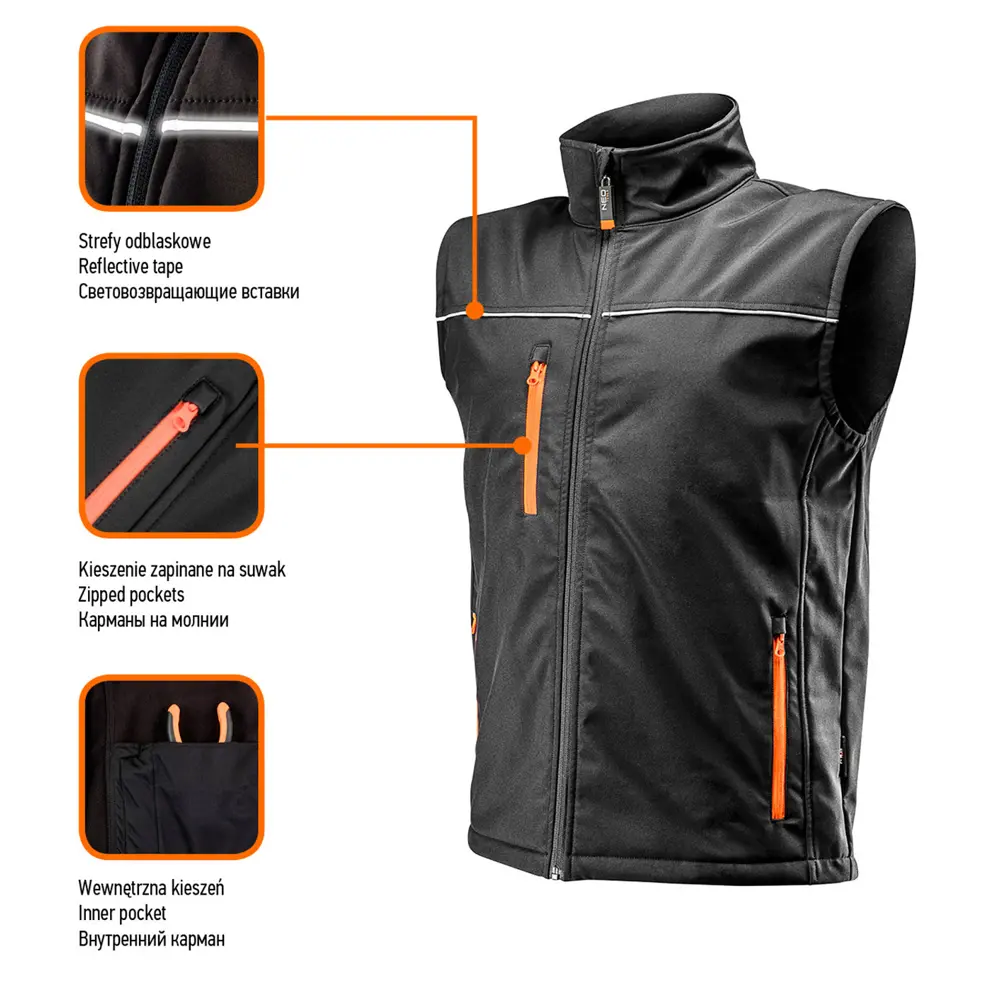 Жилет рабочий Neo Softshell цвет черный размер XXL/58 рост 194-200 см 82775392 STLM-2064356 Neò Нет - Вид №1