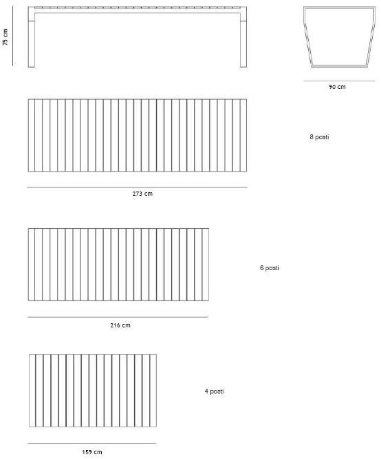 Lgtek Прямоугольный стол из алюминия и тика Oscar sun-id-1484516 - Вид №6