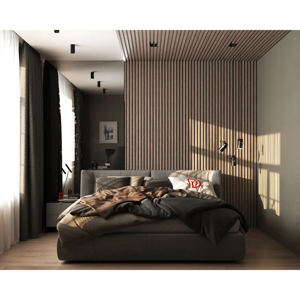 Рейка настенно-потолочная полистирол ударопрочный Decor-Dizayn 618-80 серый 15x40x3000 мм 85473628 STLM-2151629  - Вид №3