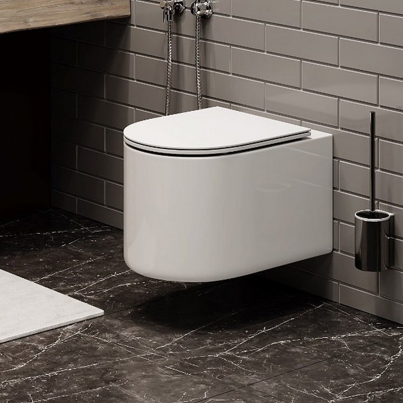 90543699 Унитаз подвесной TANARO Aria CT8910 безободковый с сиденьем микролифт STLM-0273809 CERUTTI SPA